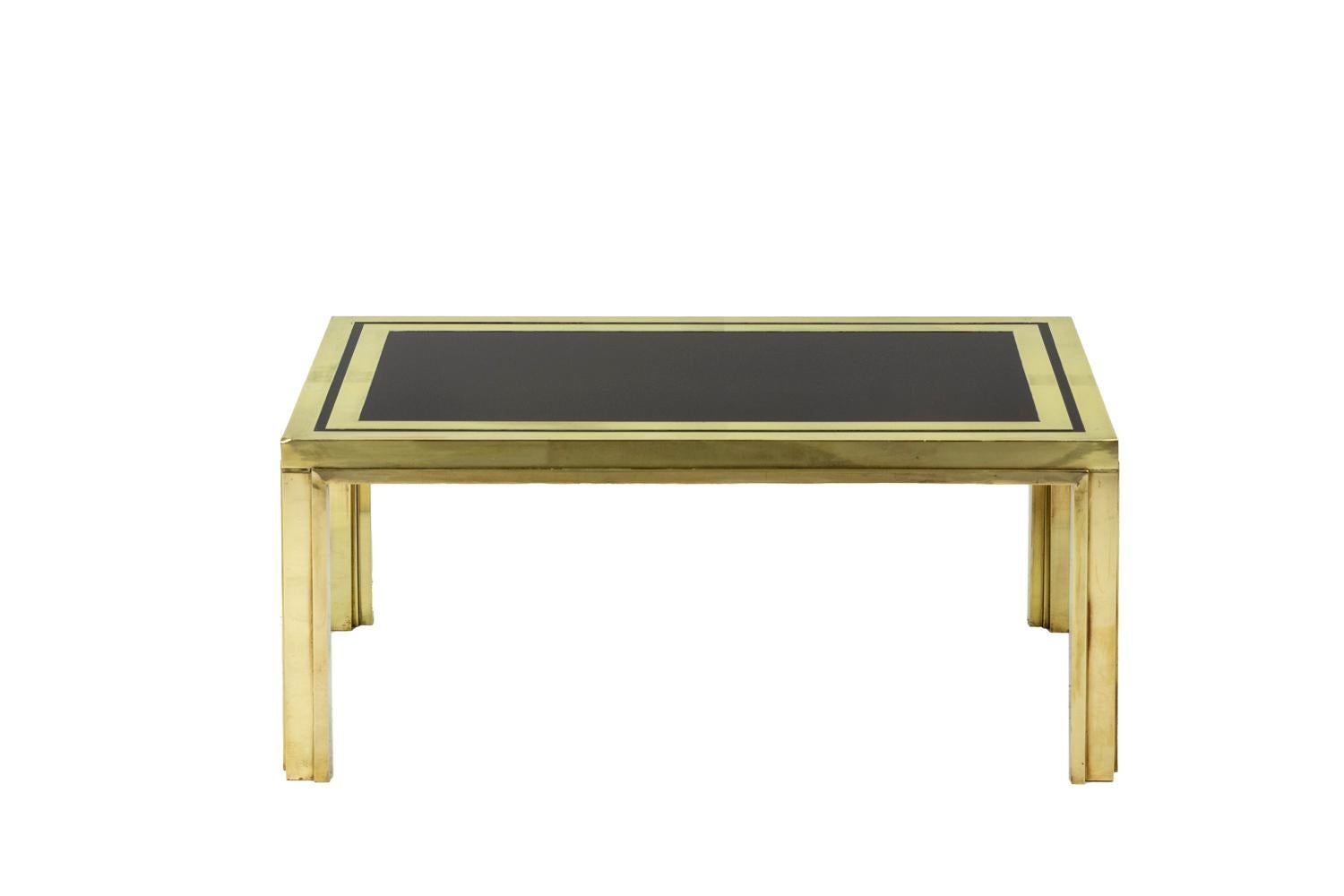 Italian Maison Iiwans, Pair of End Tables in Gilt Brass, 1970’s For Sale