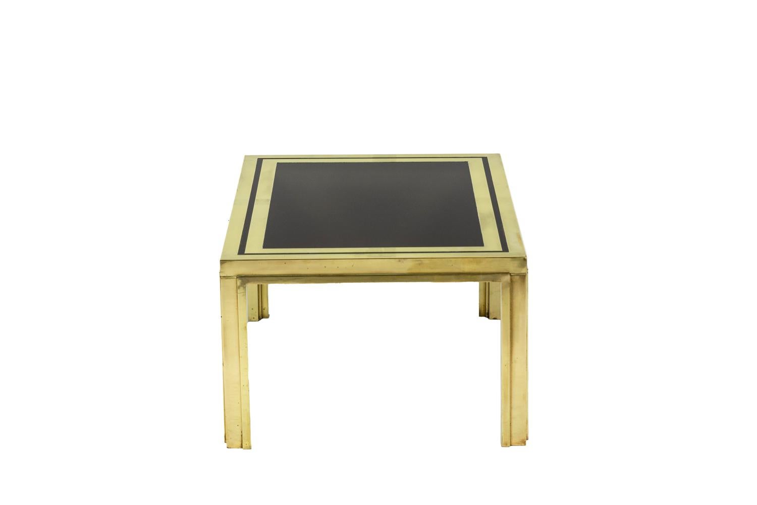 Maison Iiwans, Pair of End Tables in Gilt Brass, 1970’s In Good Condition For Sale In Saint-Ouen, FR