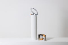 Maison Jansen. Ashtray in lacquered and chromed metal. 1970s.