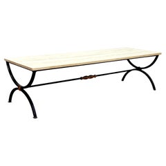 Maison Jansen (Atrib) French Modern Neoclassical Iron
Travertine Coffee Table Maison Jansen (Atrib) French Modern Neoclassical Iron
Travertine Coffee Table