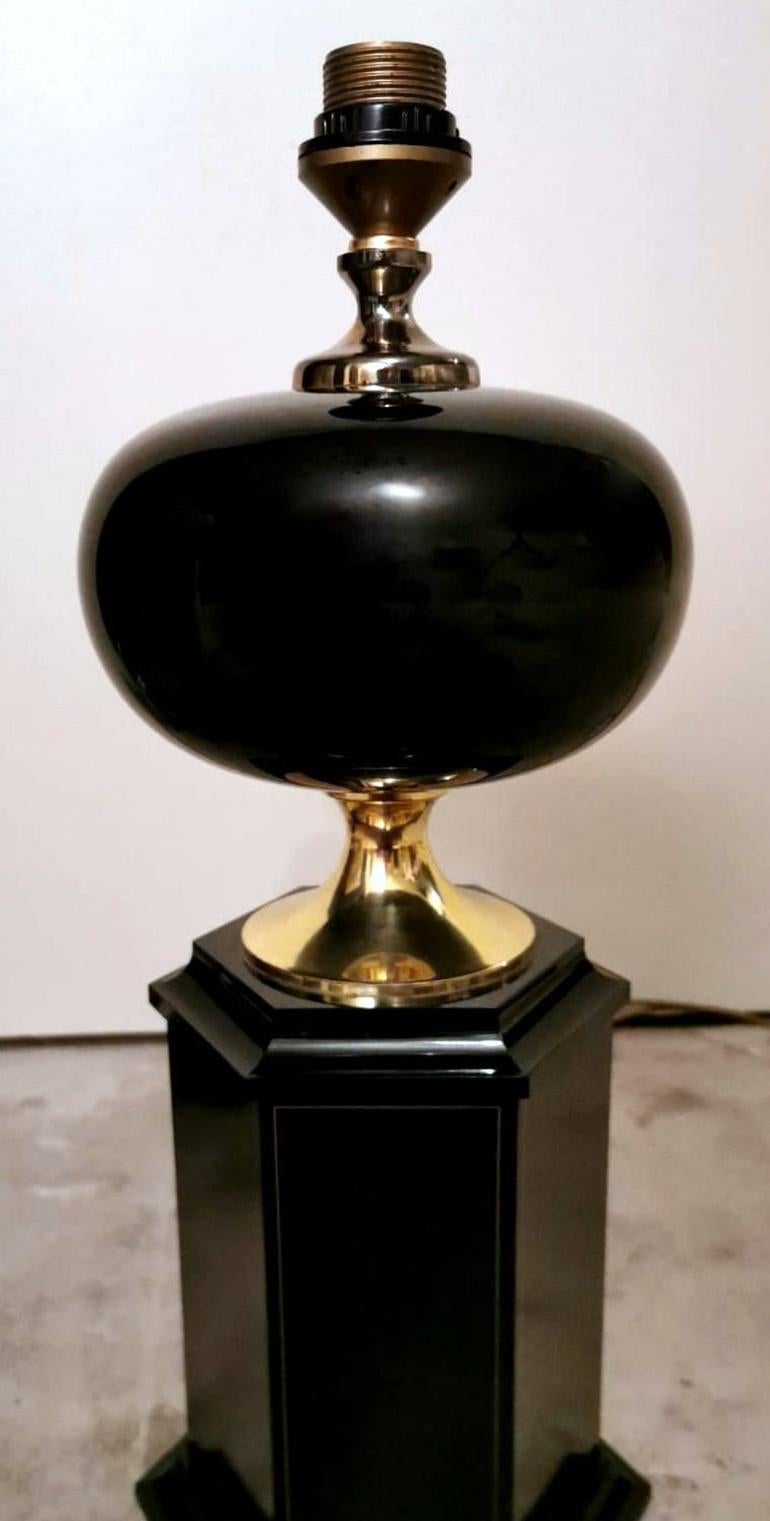 Maison Jansen Attibuted Hollywood Regency Style French Table Lamp In Good Condition For Sale In Prato, Tuscany