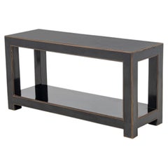 Maison Jansen Attr. Black Lacquered Console Table