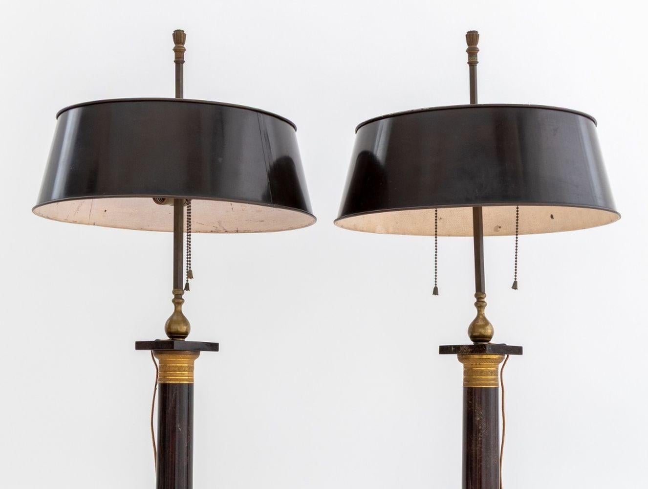 Maison Jansen Attr. Empire-Stil Marmor-Lampen, Pr. (20. Jahrhundert) im Angebot