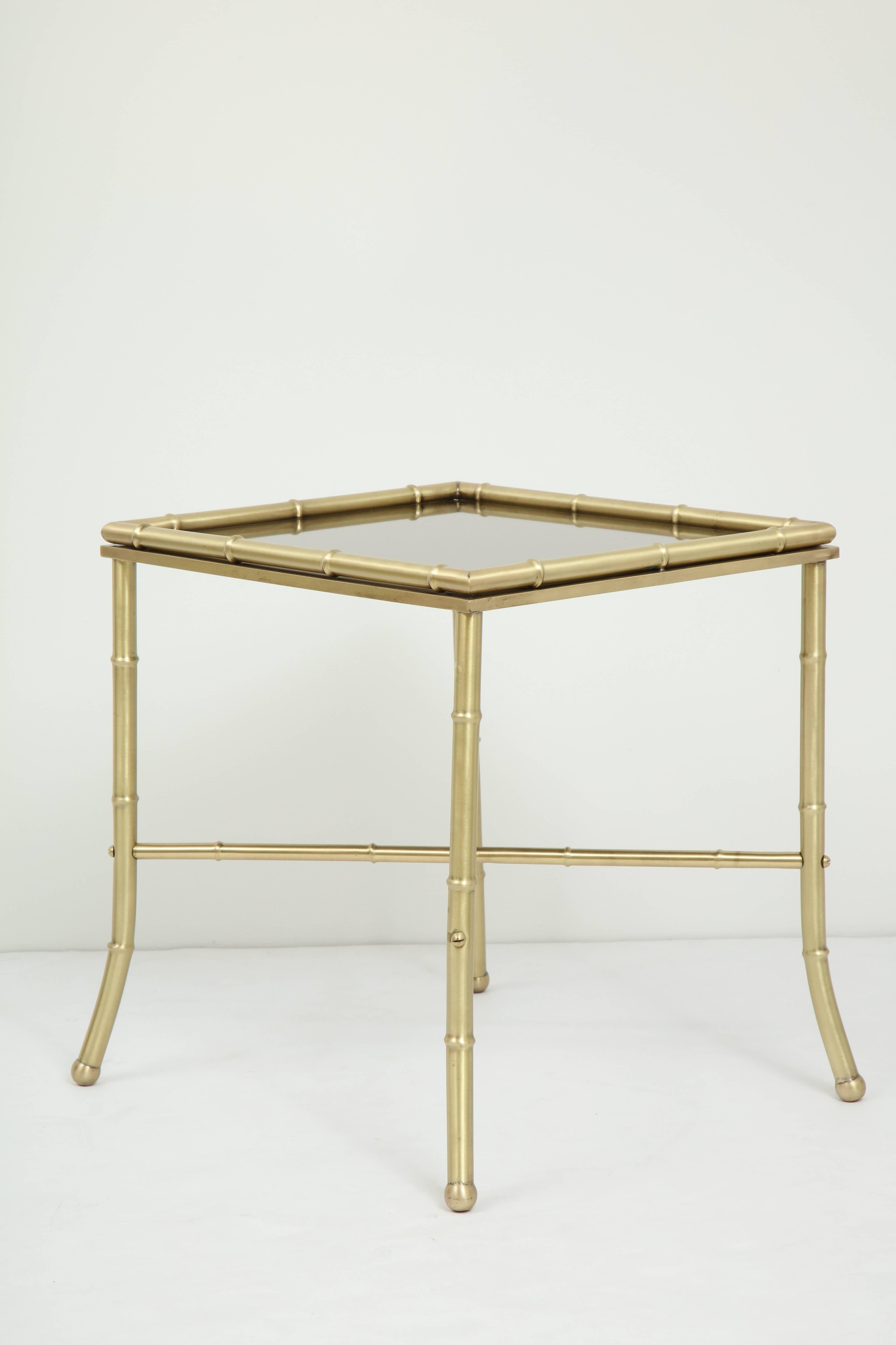 Maison Jansen Attributed Brass Side Tables 1