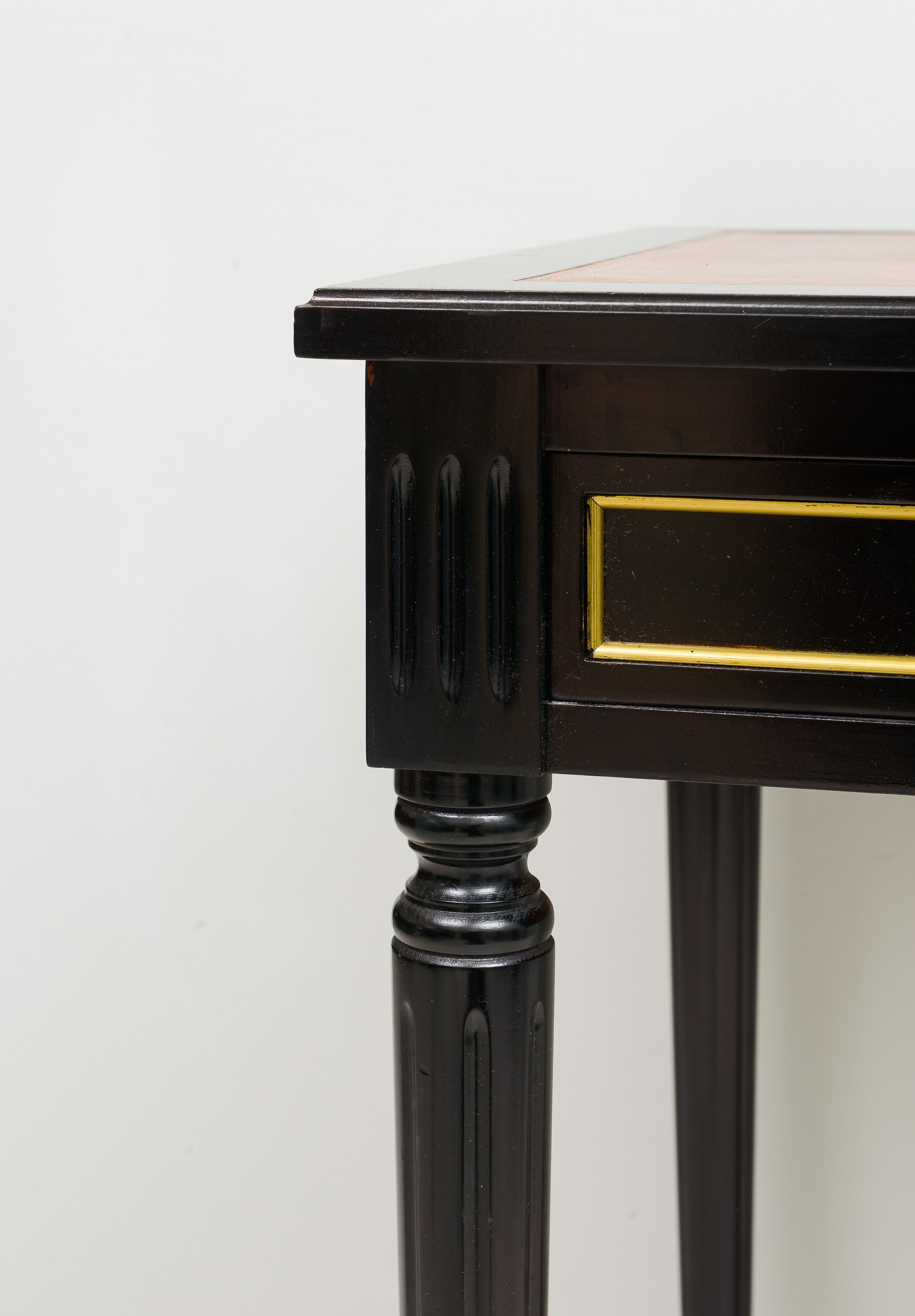 Maison-Jansen Attributed French Leather, Top Bureau Plat Desk For Sale 2