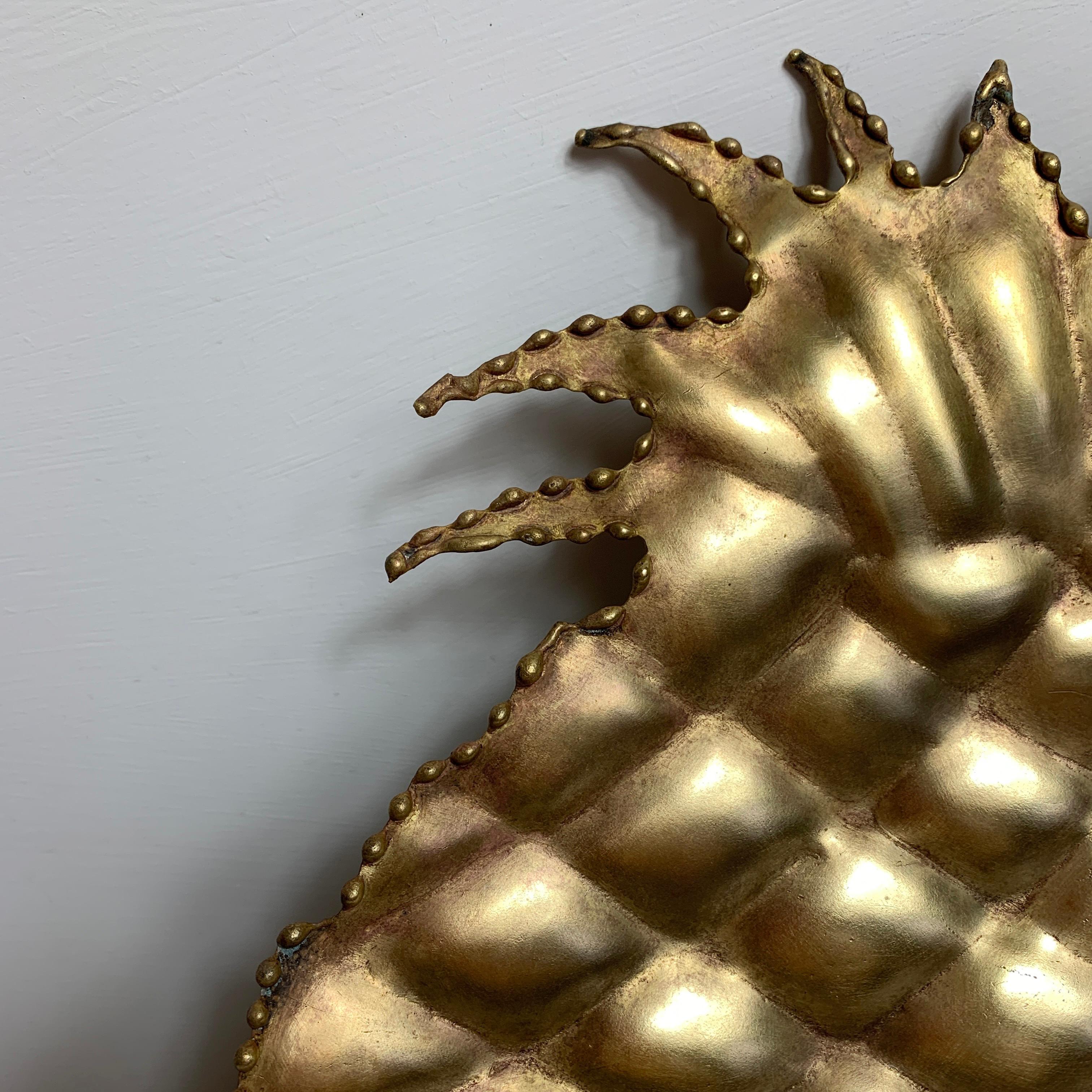 Maison Jansen Attributed Gold Pineapple Dish, 1970s For Sale 3