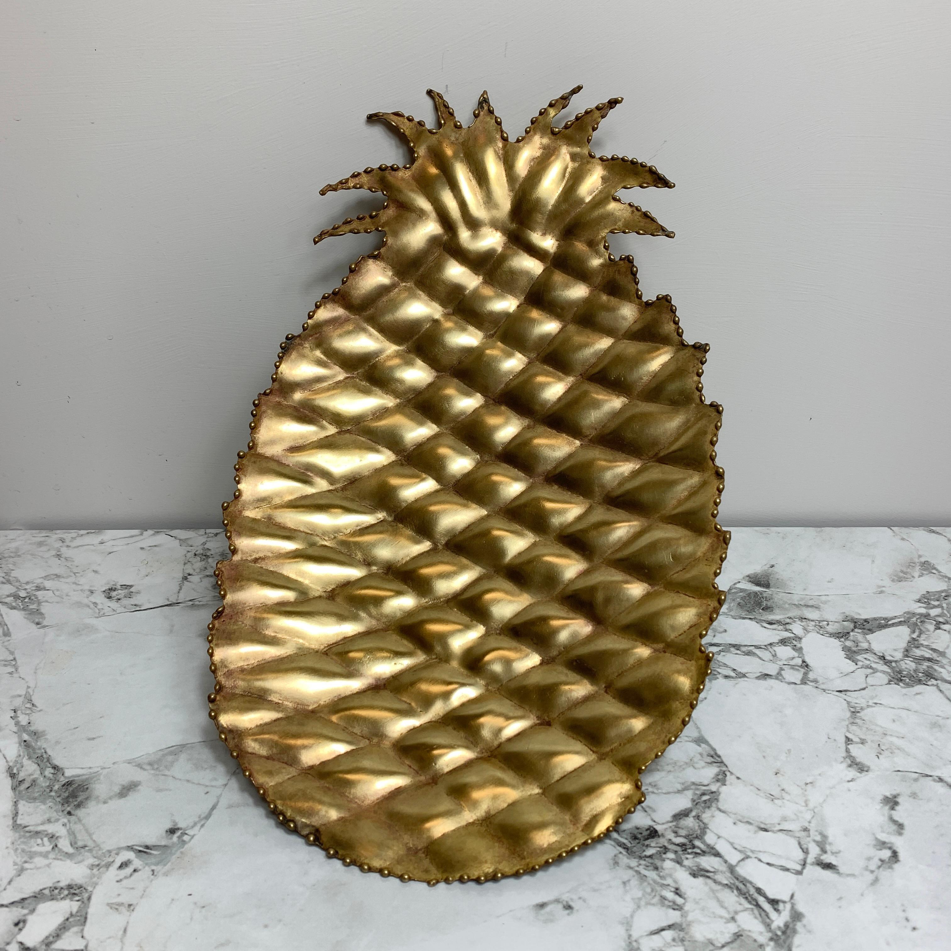Maison Jansen Attributed Gold Pineapple Dish, 1970s For Sale 2