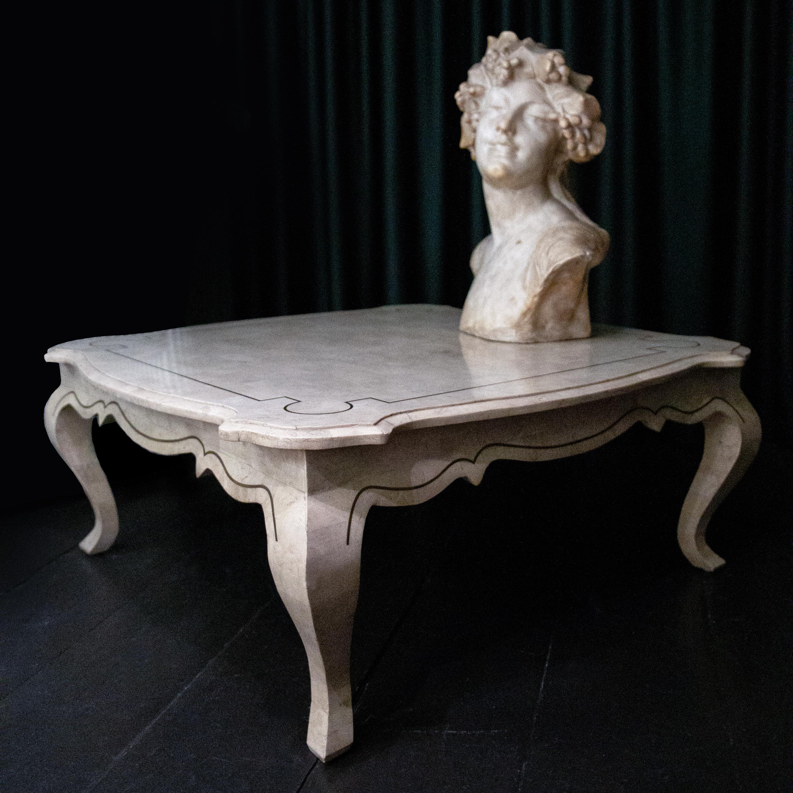 Late 20th Century Maison Jansen Attributed Resin Contour Coffee Table, Late Production, Paris 1980