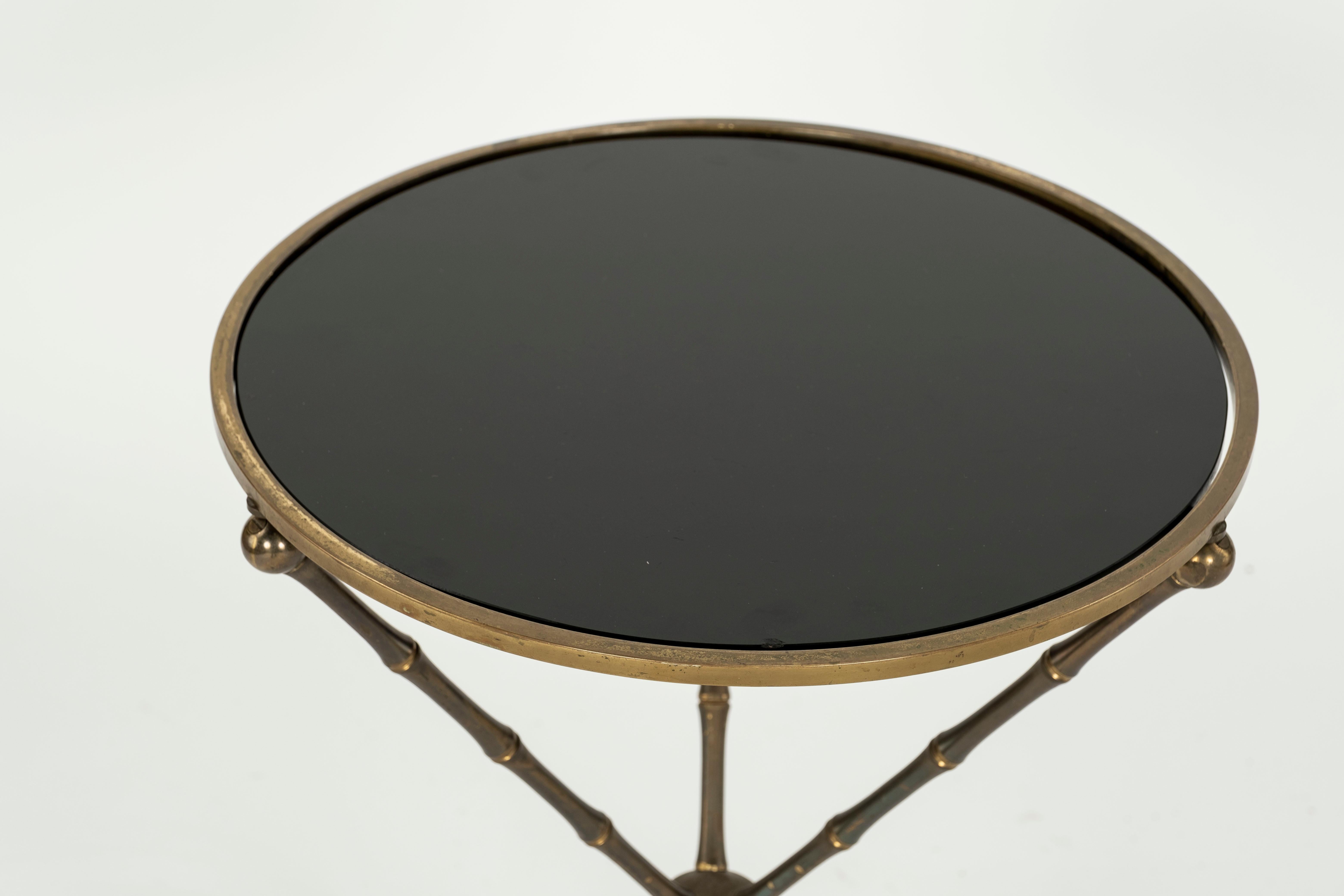 Bronze Maison Jansen base Table with Glass Top