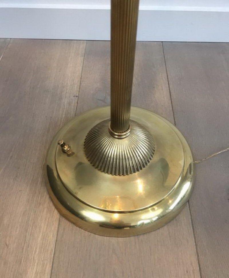 Maison Jansen. Beautiful Brass Floor Lamp with Dolfinheads. en vente 1