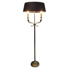 Maison Jansen. Beautiful Brass Floor Lamp with Dolfinheads.