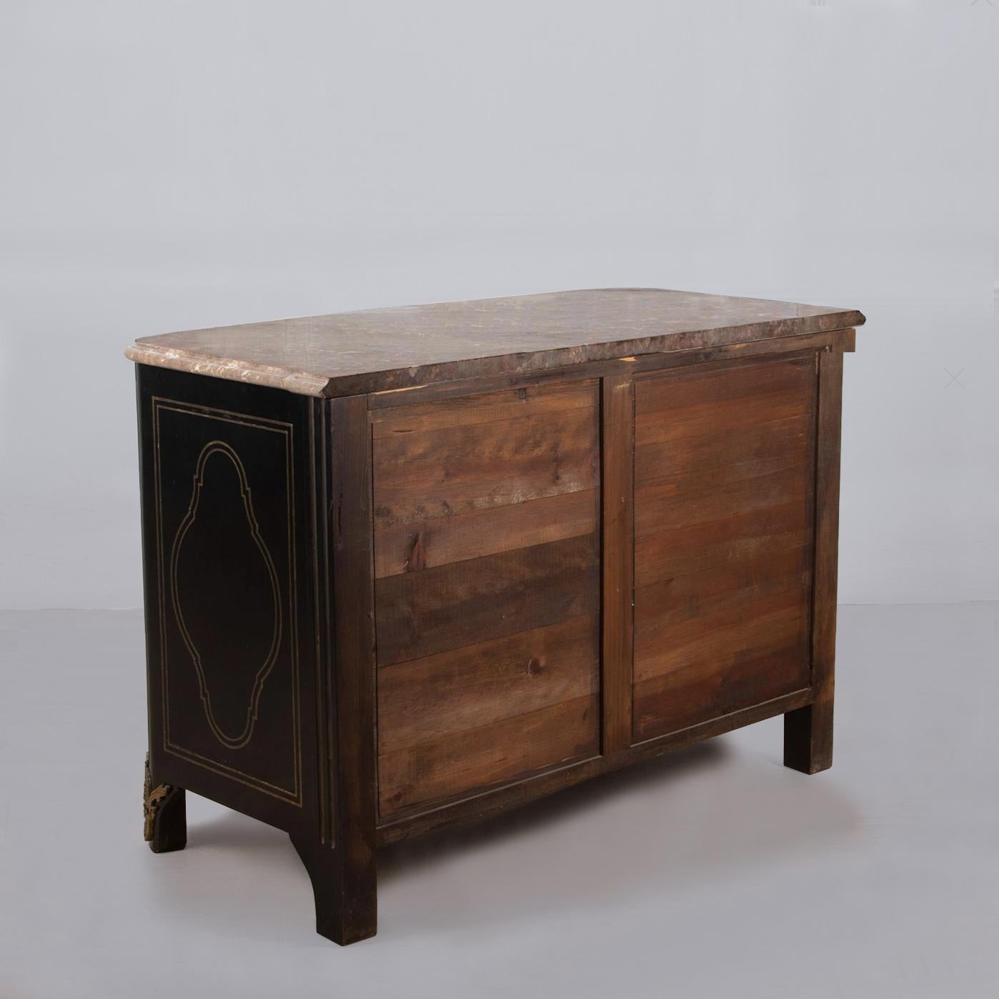Maison Jansen Commode laccato nero in vendita 2