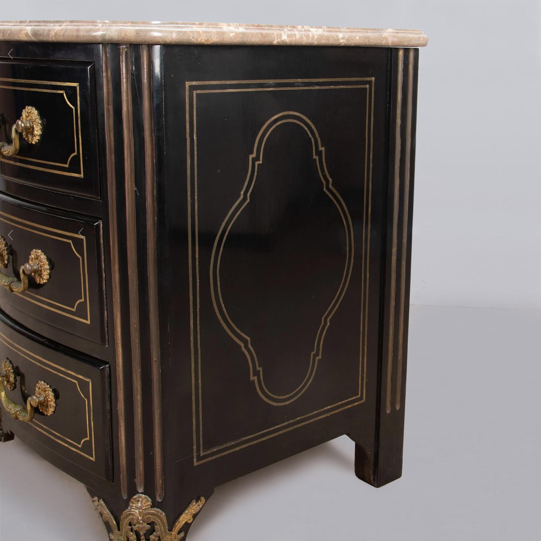 Metà XX secolo Maison Jansen Commode laccato nero in vendita