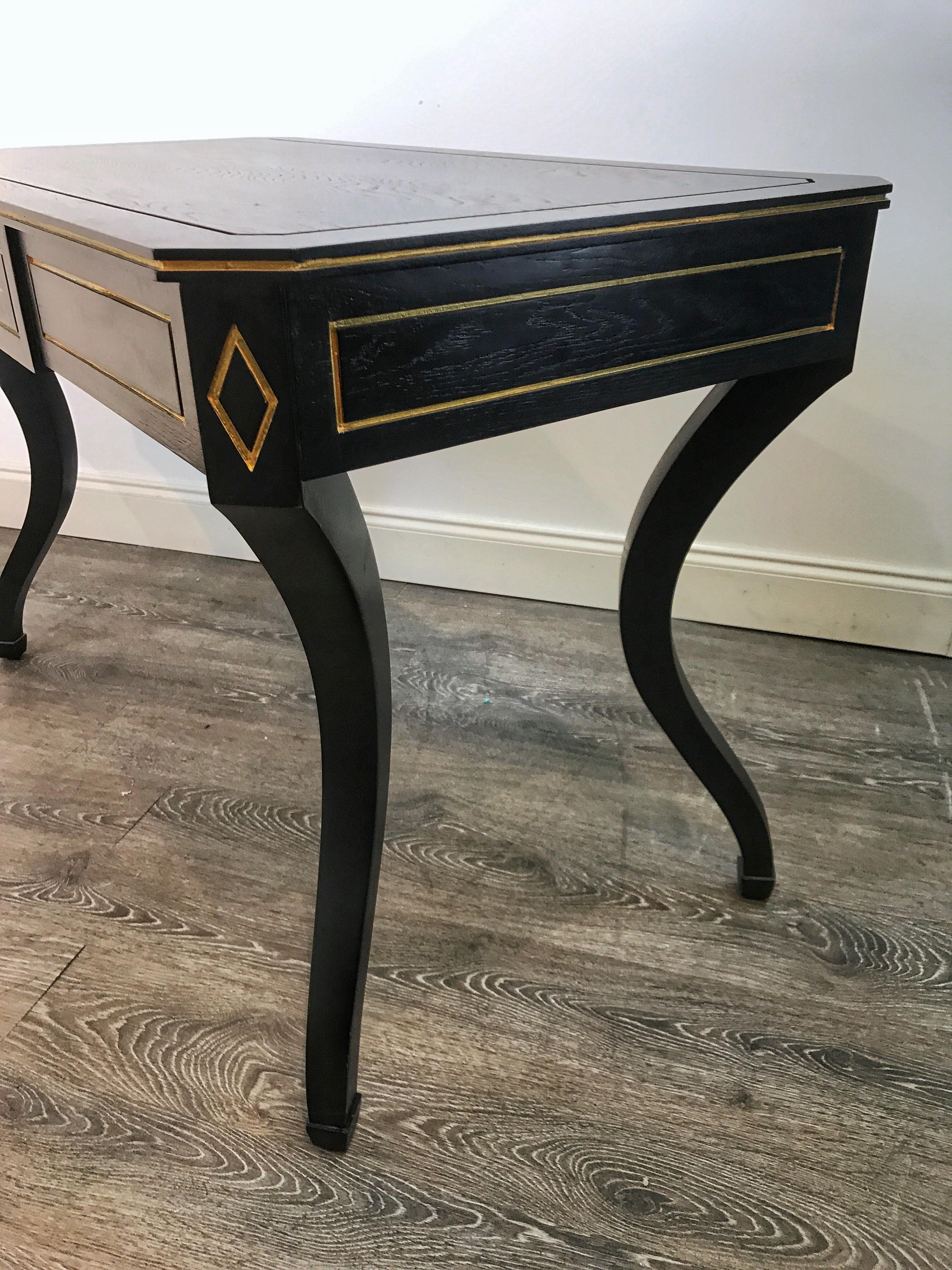 Maison Jansen Black Lacquered Writing Desk 3