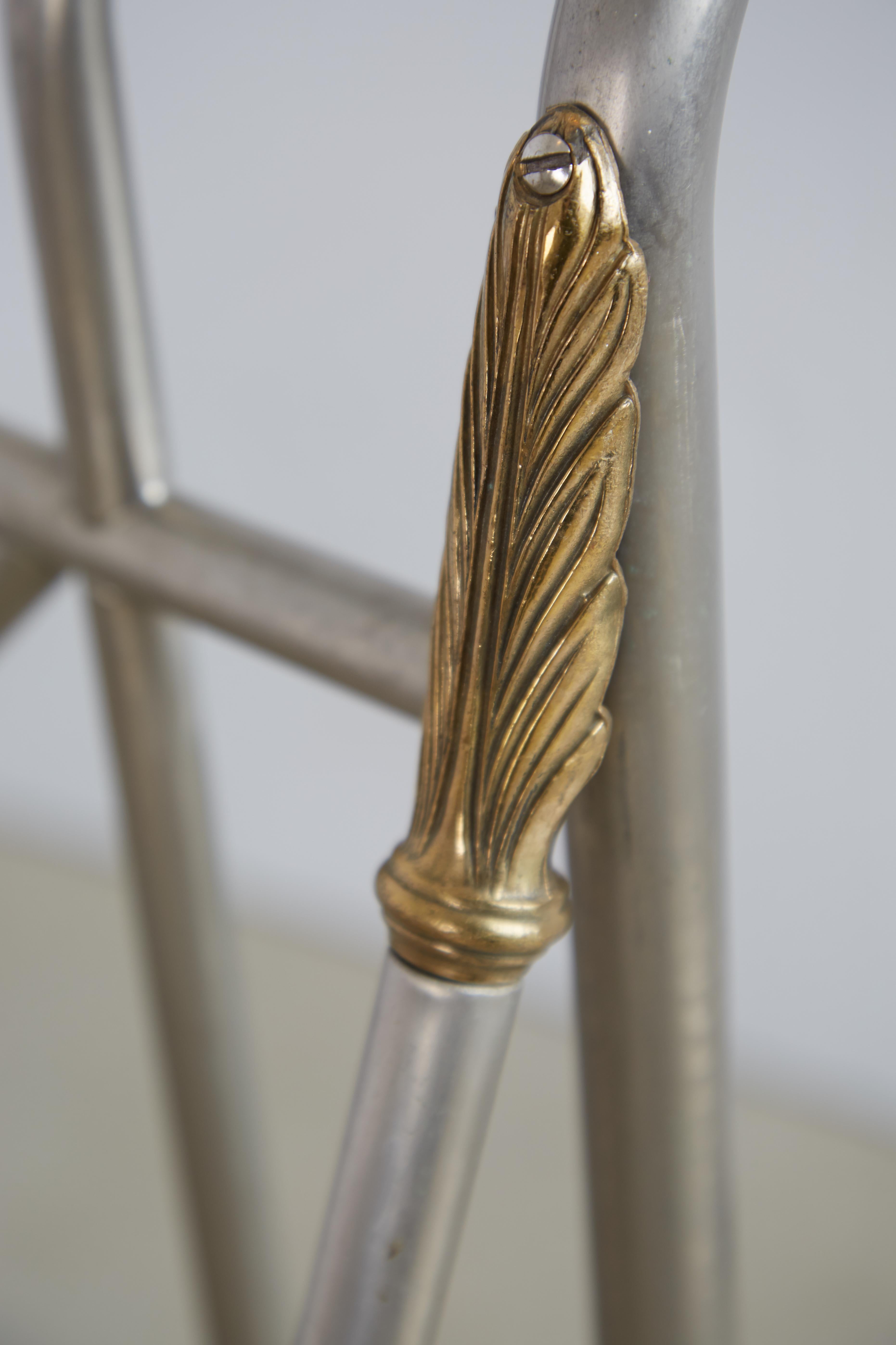 Maison Jansen Brass and Brushed Nickel Daybed, circa 1960s, Italy 6
