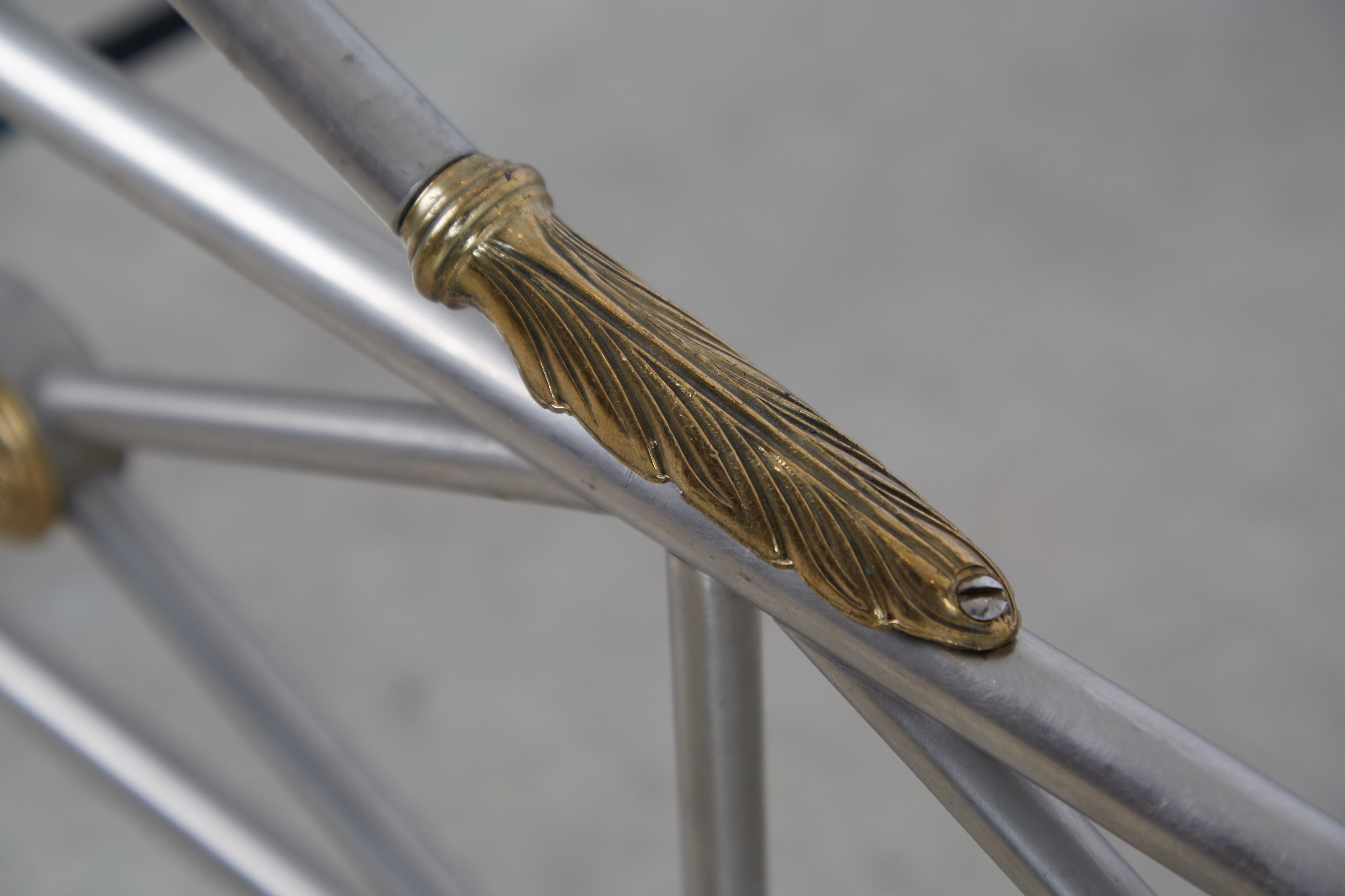 Maison Jansen Brass and Brushed Nickel Daybed, circa 1960s, Italy 7