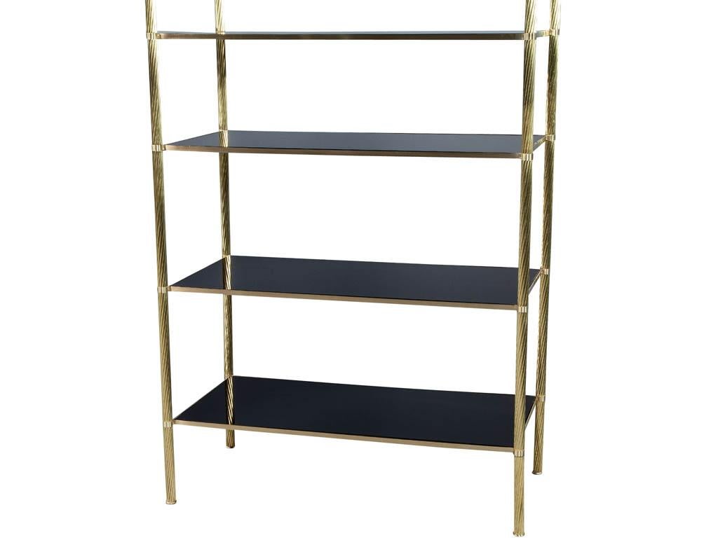 Maison Jansen Brass and Glass Etagere In Good Condition In North York, ON