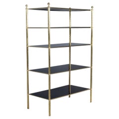 Maison Jansen Etagere aus Messing und Glas