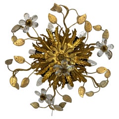 Maison Jansen Brass and Glass Sconce Design Attributed to Hans Kögl