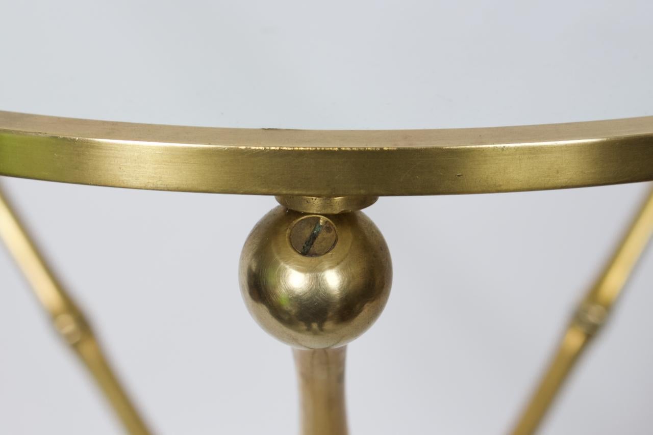 Maison Jansen Brass Campaign Style Occasional Table, Circa 1960 For Sale 5