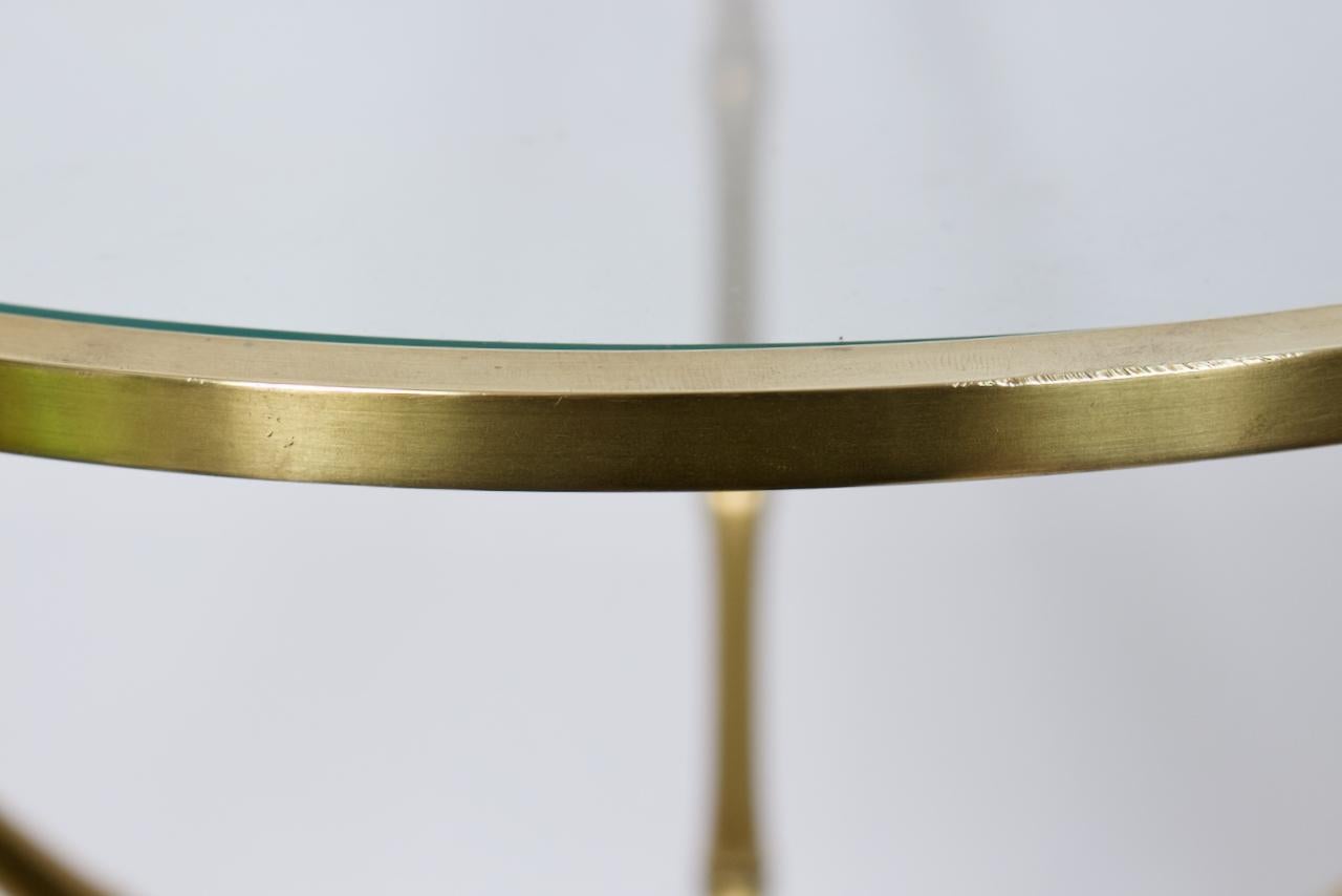 Maison Jansen Brass Campaign Style Occasional Table, Circa 1960 For Sale 6