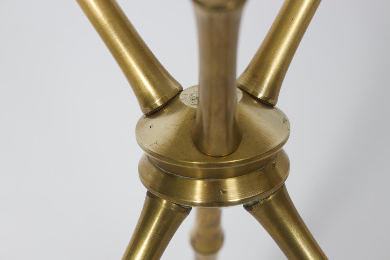 Maison Jansen Brass Campaign Style Occasional Table, Circa 1960 For Sale 9