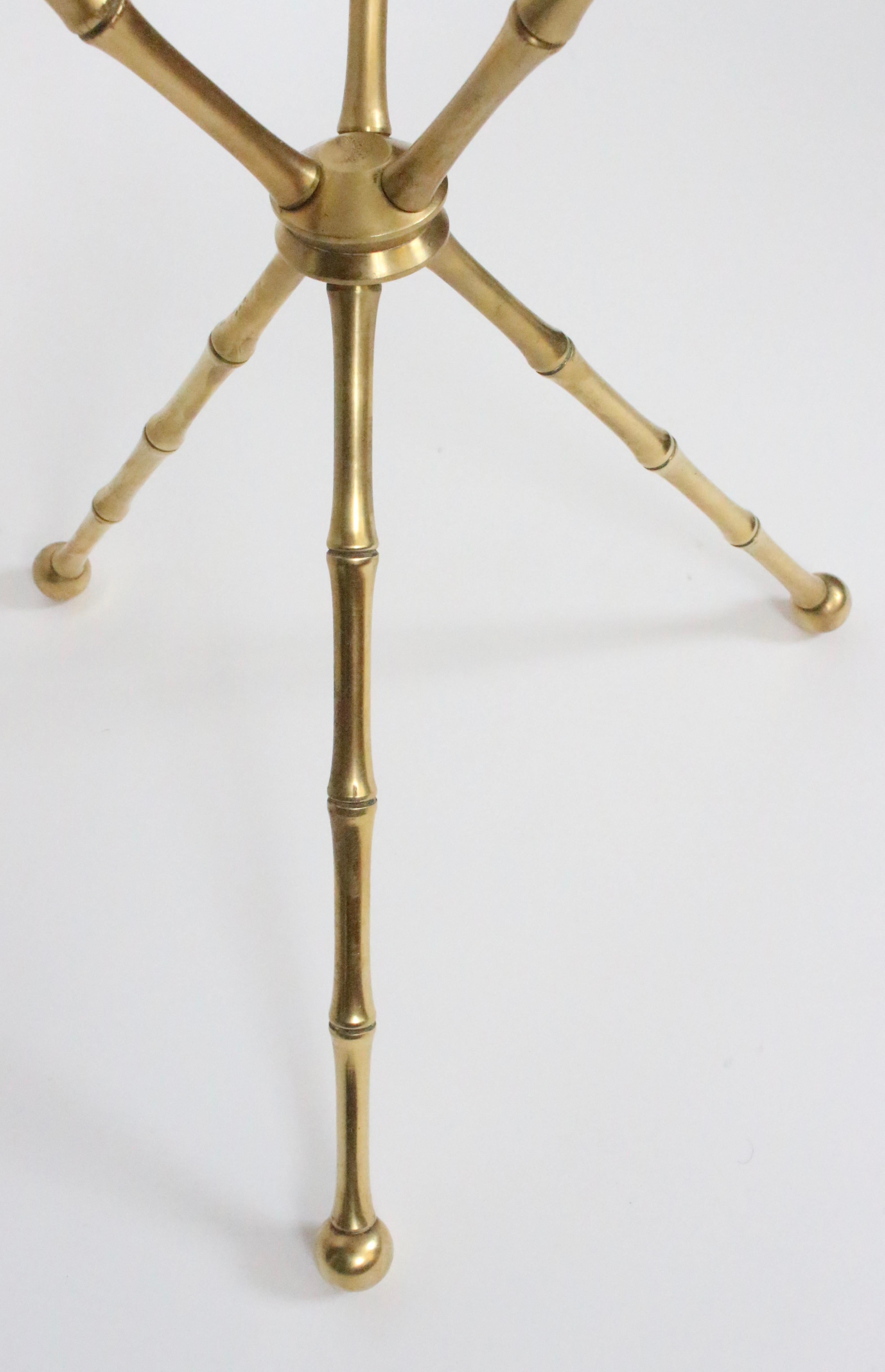 Maison Jansen Brass Campaign Style Occasional Table, Circa 1960 For Sale 12