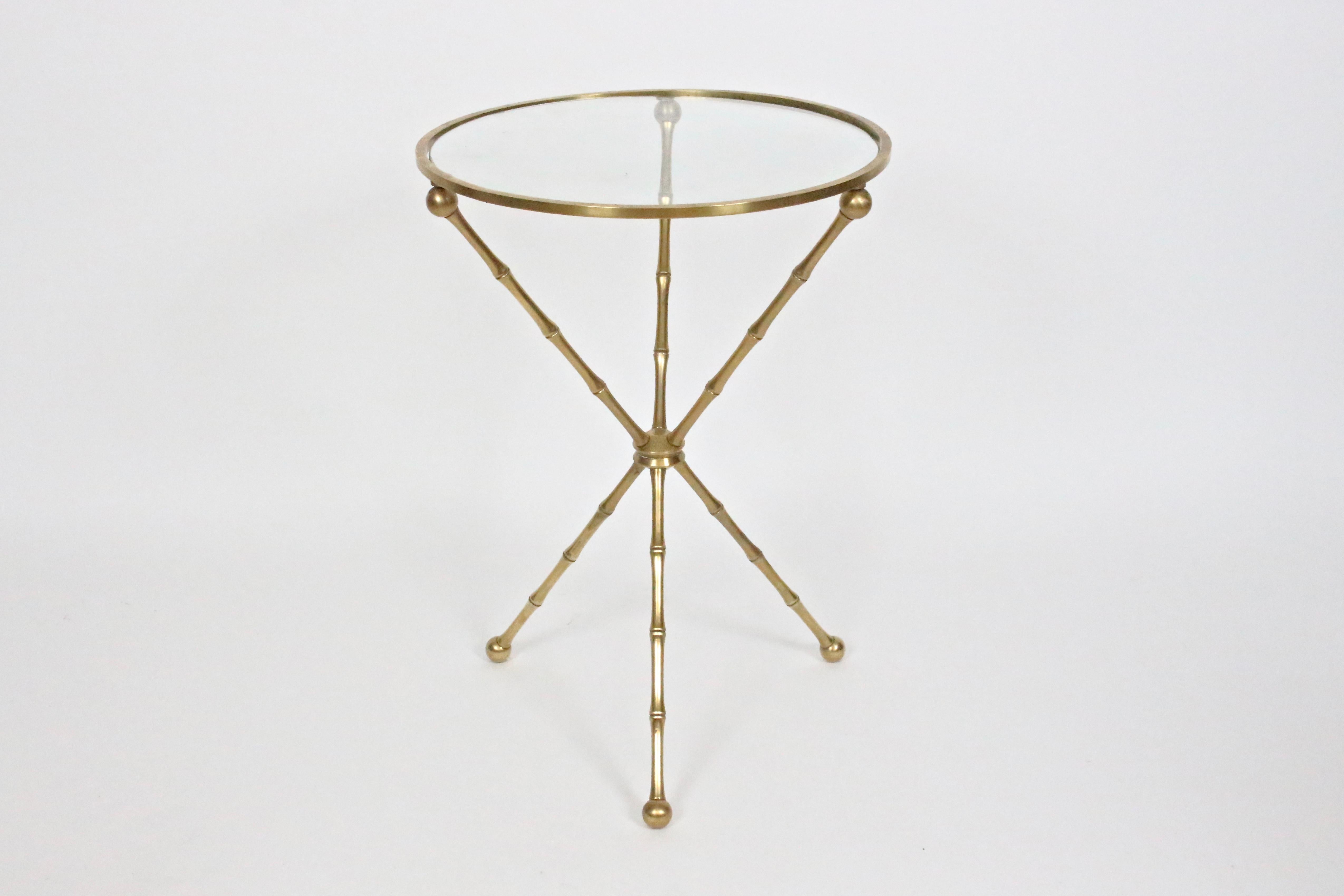 Maison Jansen Brass Campaign Style Occasional Table, Circa 1960 For Sale 14