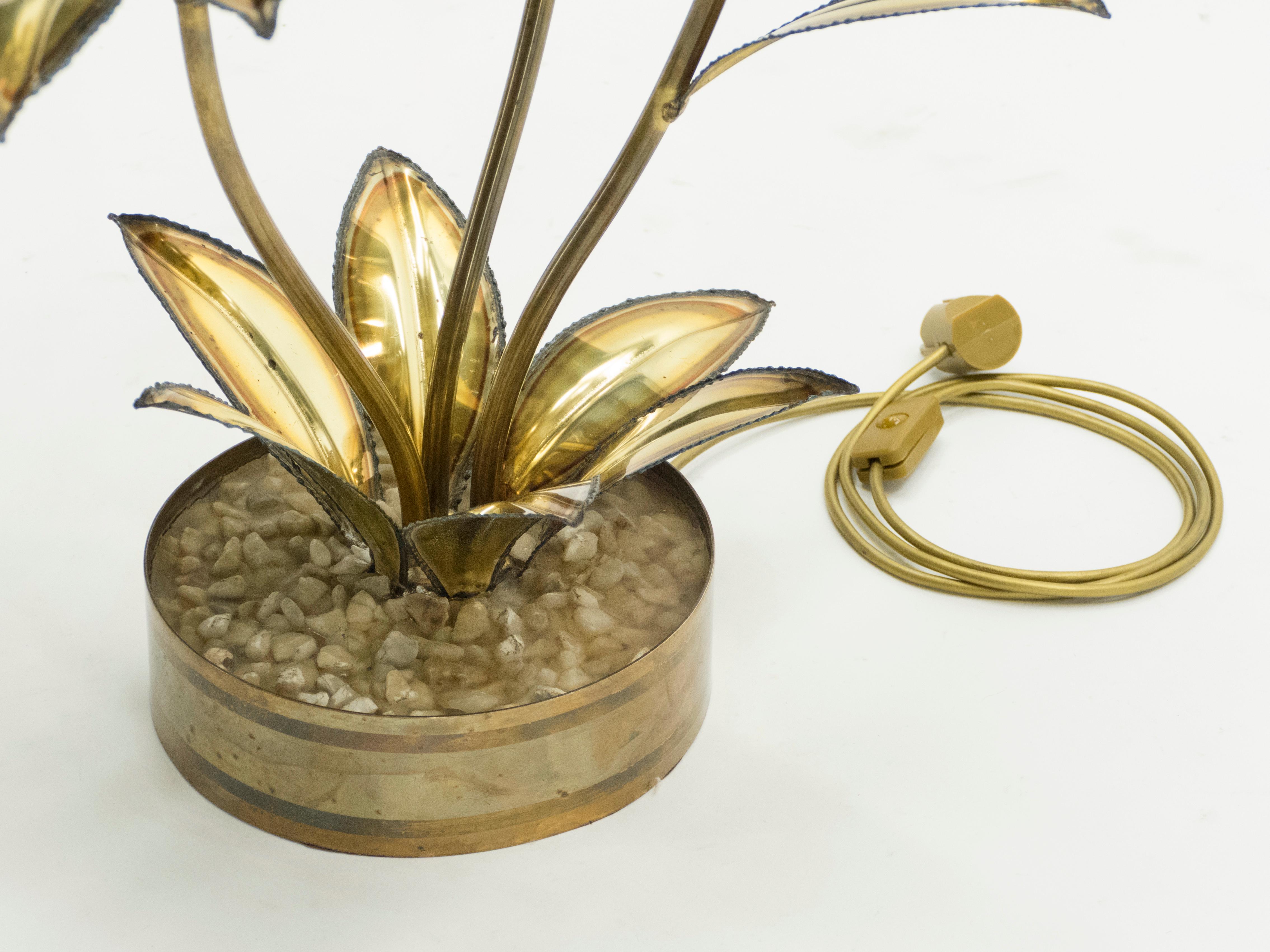 Maison Jansen Brass Flower Floor Lamp, 1970s 8