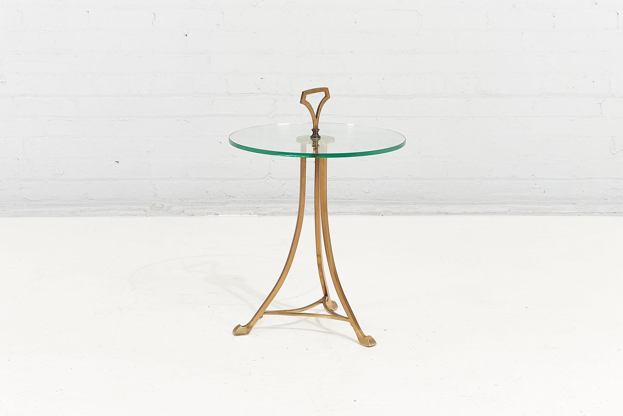Maison Jansen brass guéridon drink/side table, 1970.