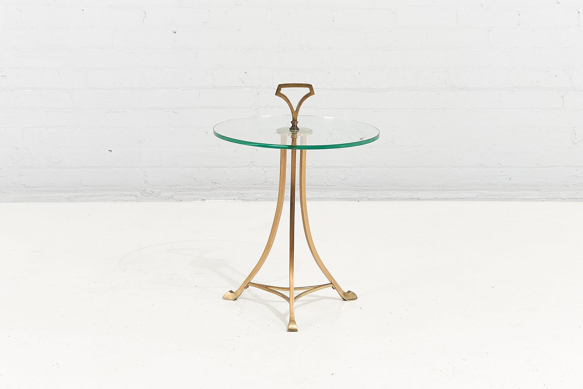 Maison Jansen Brass Gueridon Drink Table, 1970 In Good Condition In Chicago, IL