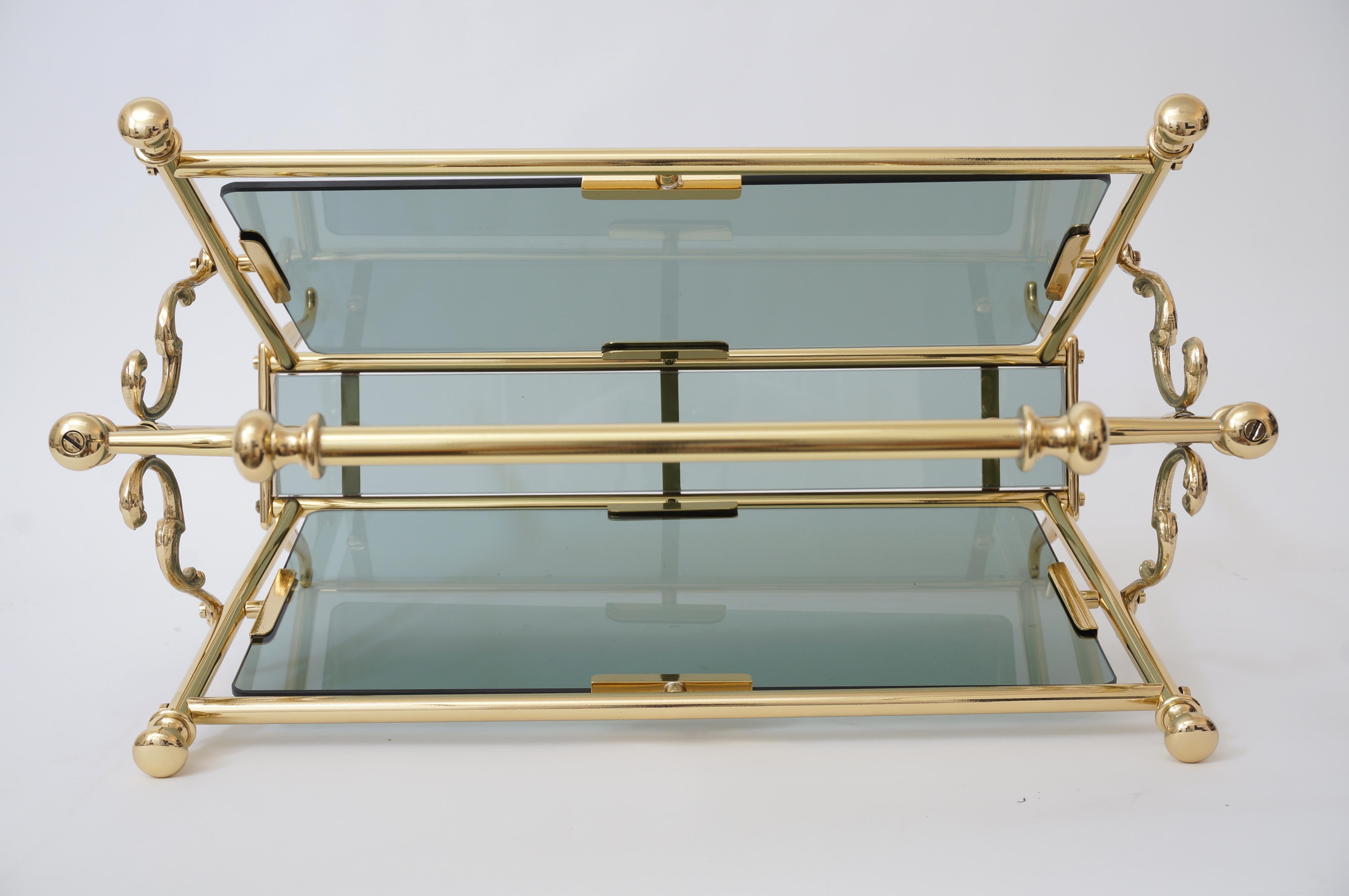 20th Century Maison Jansen Brass Magazine Holder For Sale