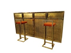 Brass Modular Bar with Barstools