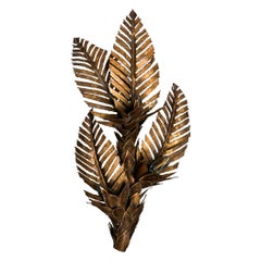 Maison Jansen Brass Palm Tree Sconce