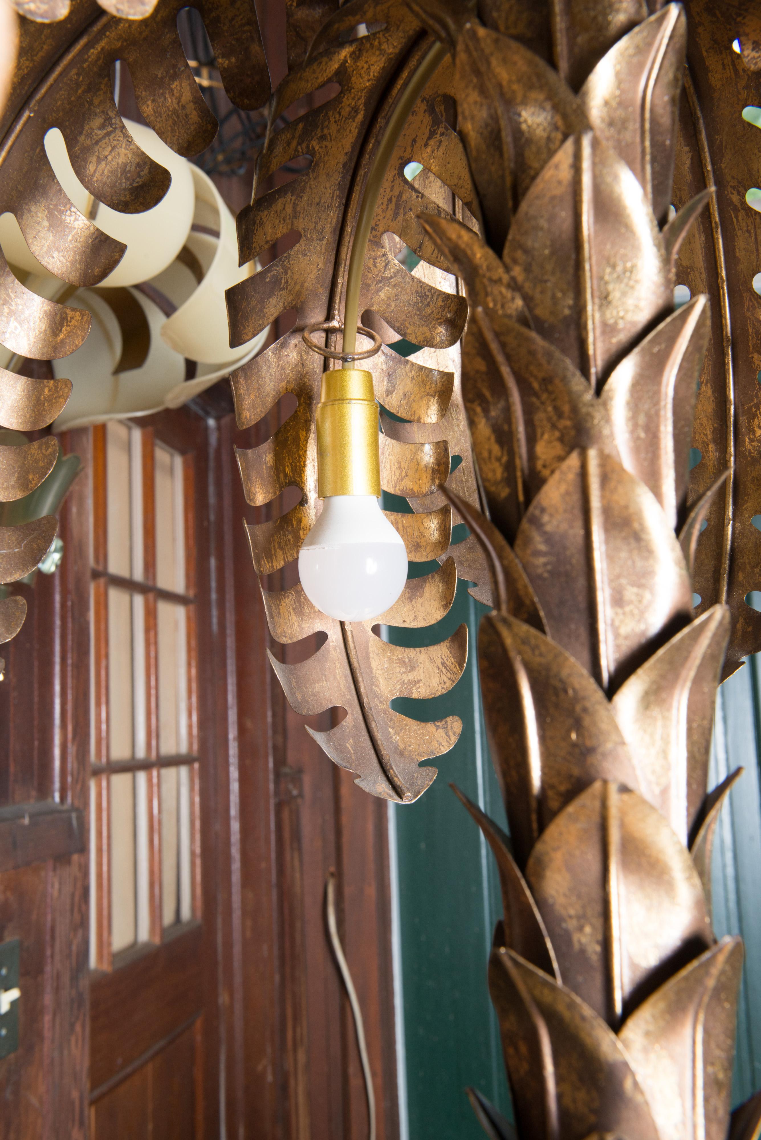 Maison Jansen Brass Palm Tree Table Lamp For Sale 5