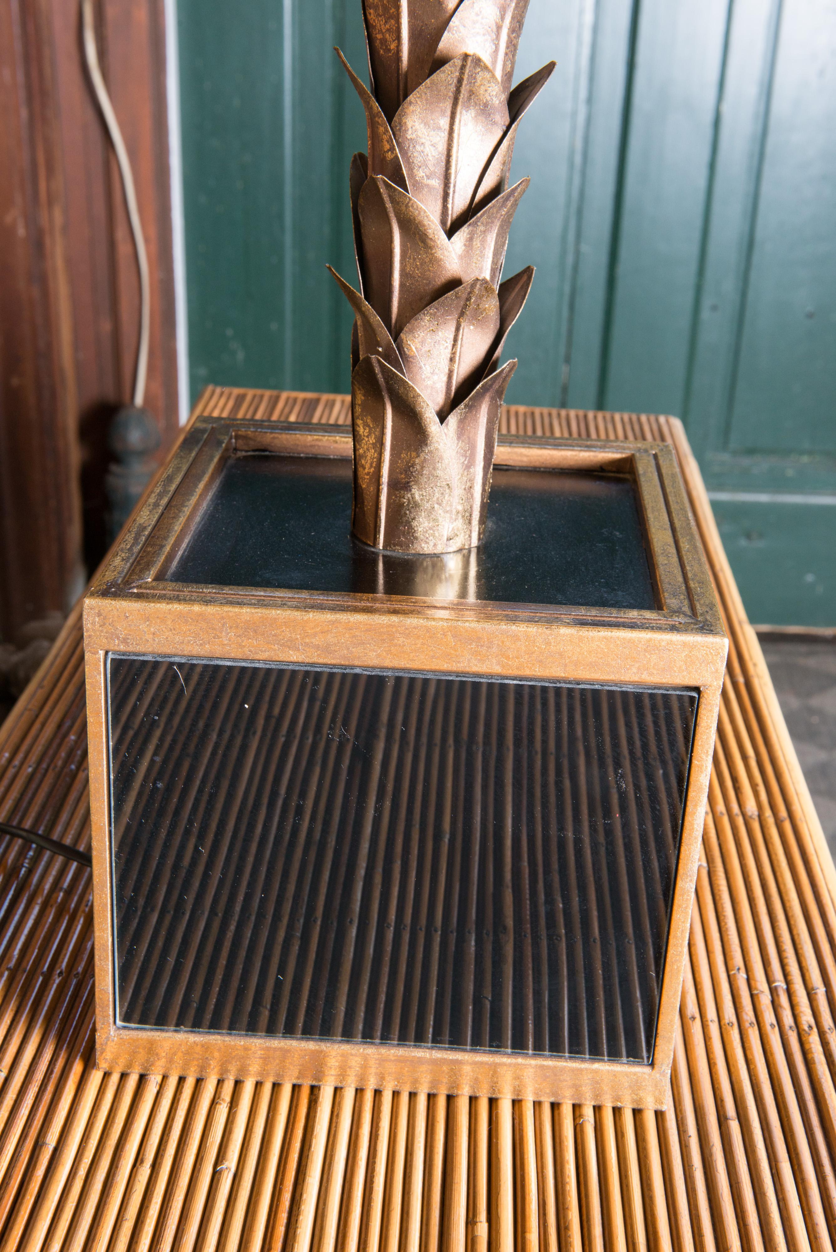 Maison Jansen Brass Palm Tree Table Lamp For Sale 1