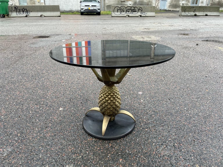 Maison Jansen Brass Pineapple Table 1970´s In Good Condition For Sale In Copenhagen, DK