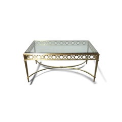 Maison Jansen Bronze and Glass Coffee Table