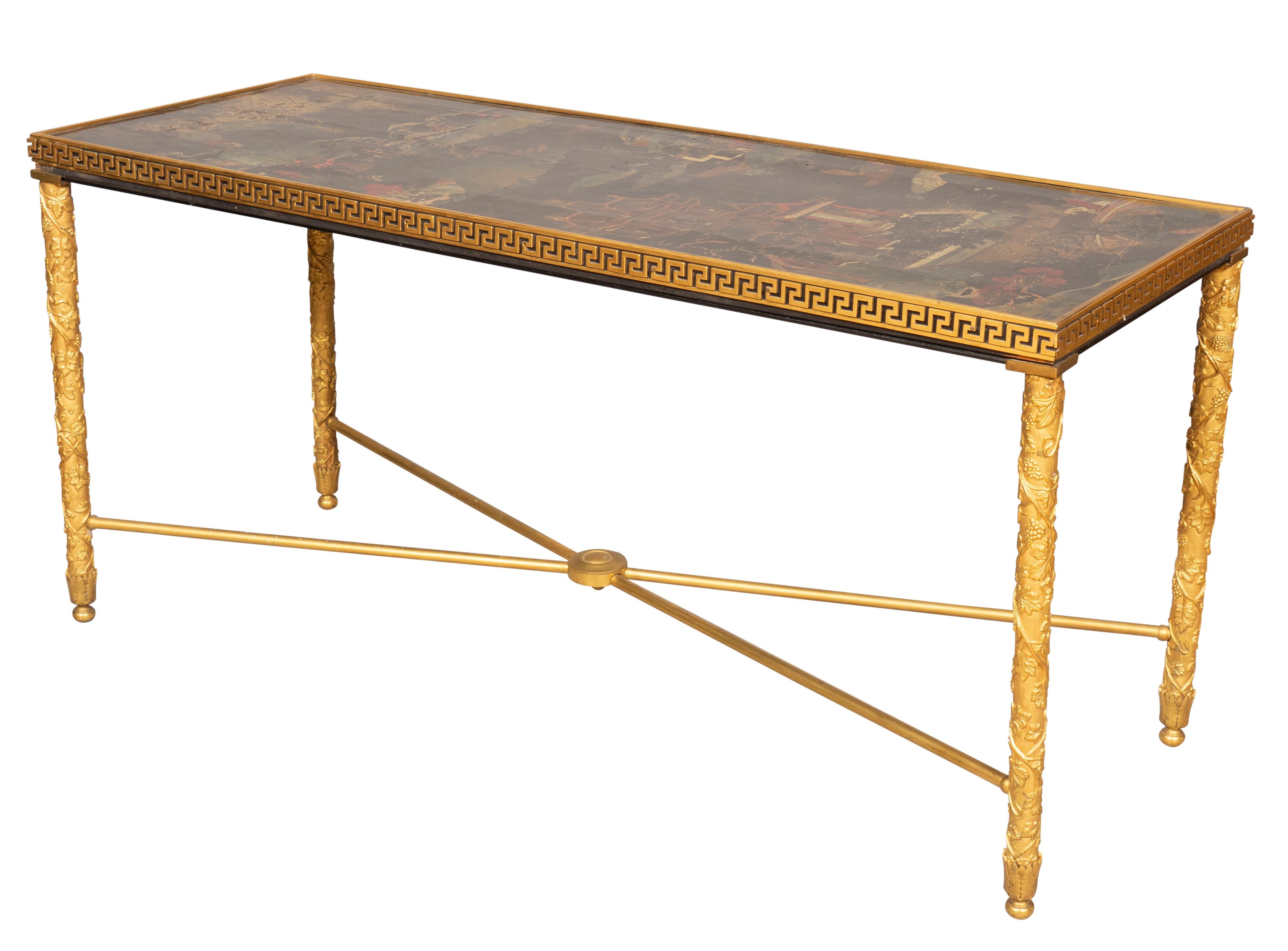 Maison Jansen Bronze and Lacquer Coffee Table 1