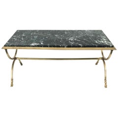 Maison Jansen Bronze and Marble Coffee Table