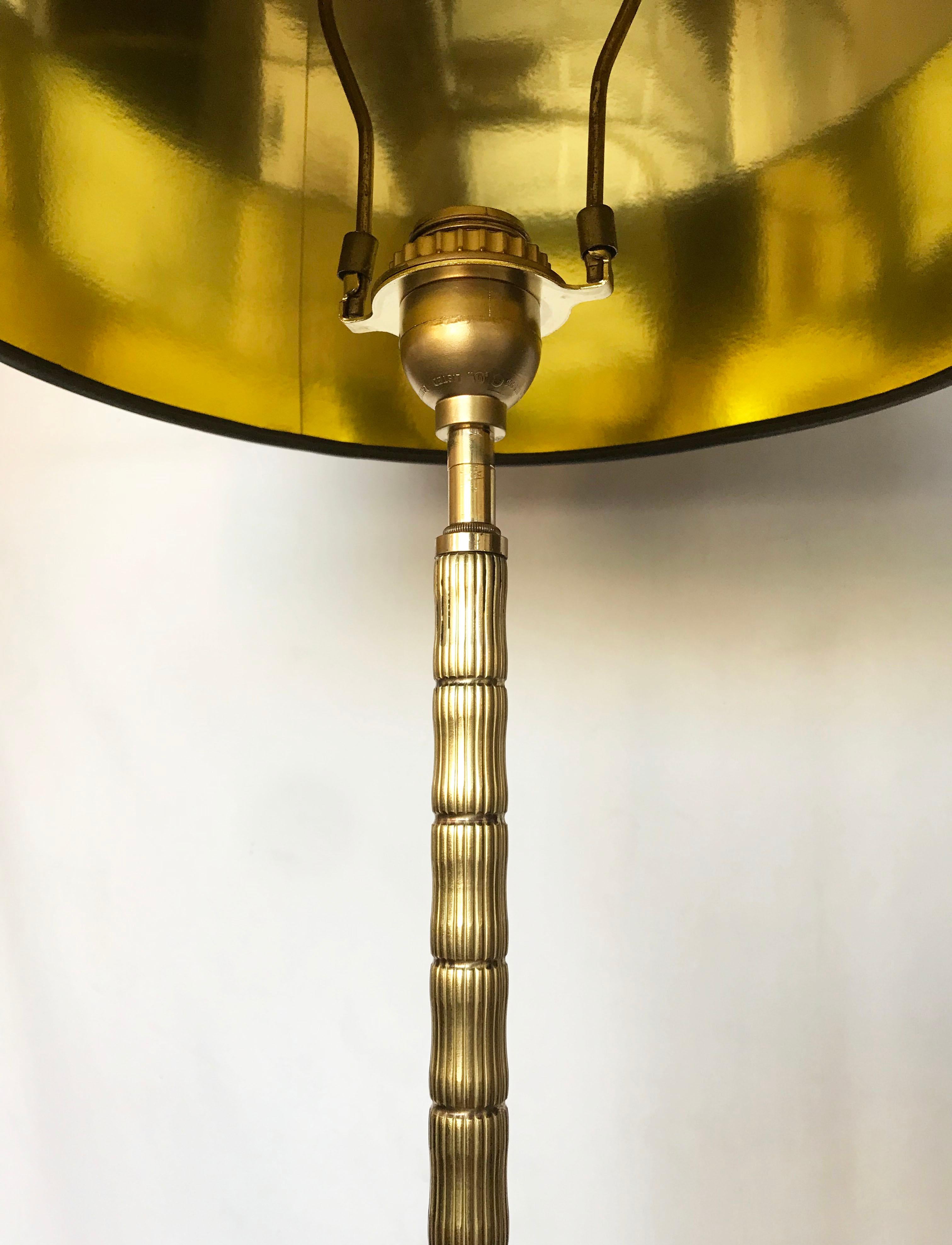 Mid-Century Modern Maison Jansen Bronze Floor Lamp For Sale