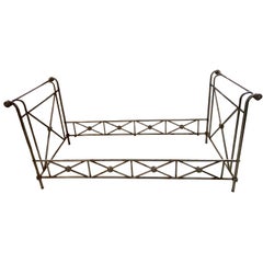 Maison Jansen Campaign Style Steel Daybed