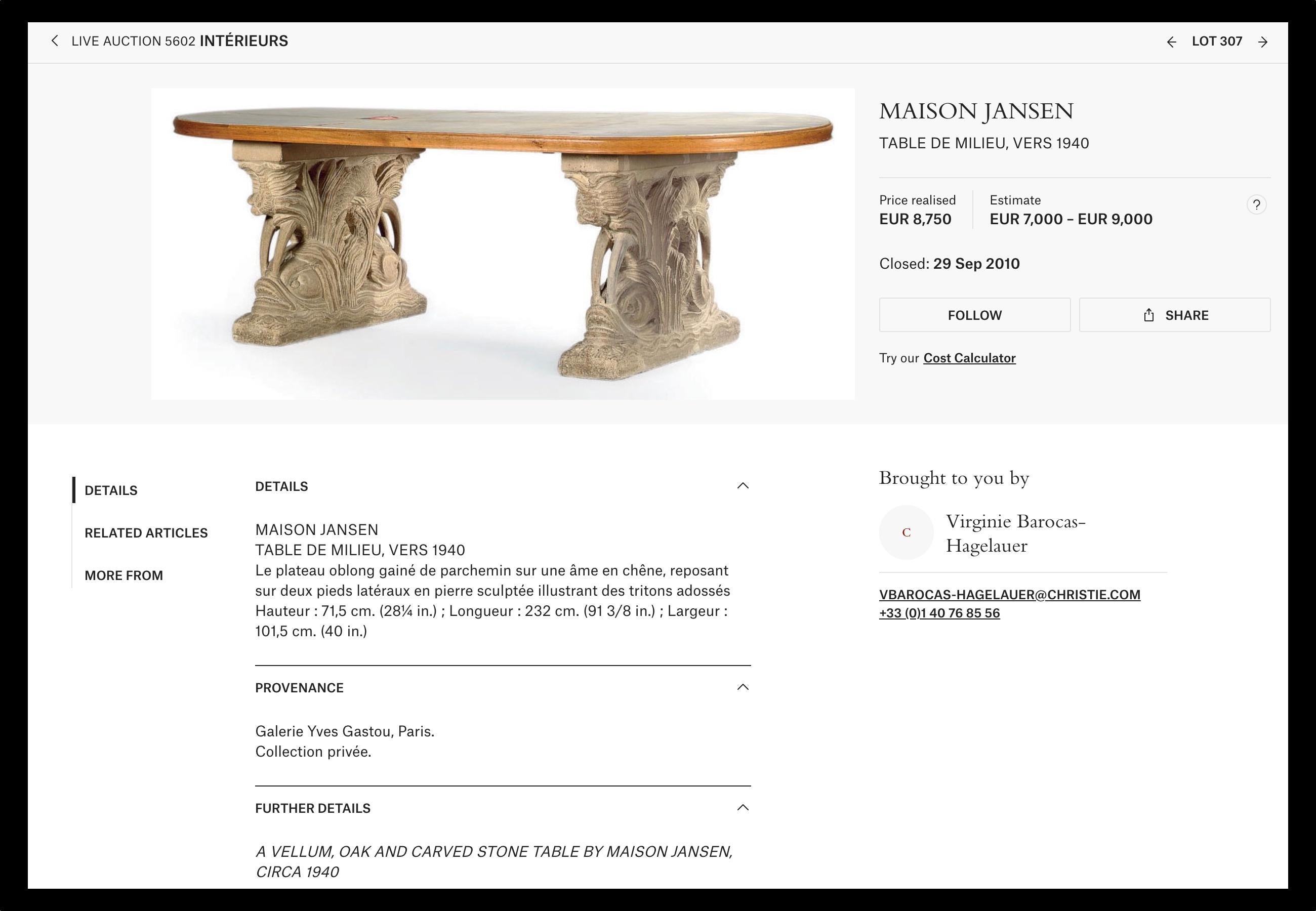 Table de salle à manger en pierre sculptée, Oak et Vellum laqué de la Maison Jansen, c. 1940 en vente 12