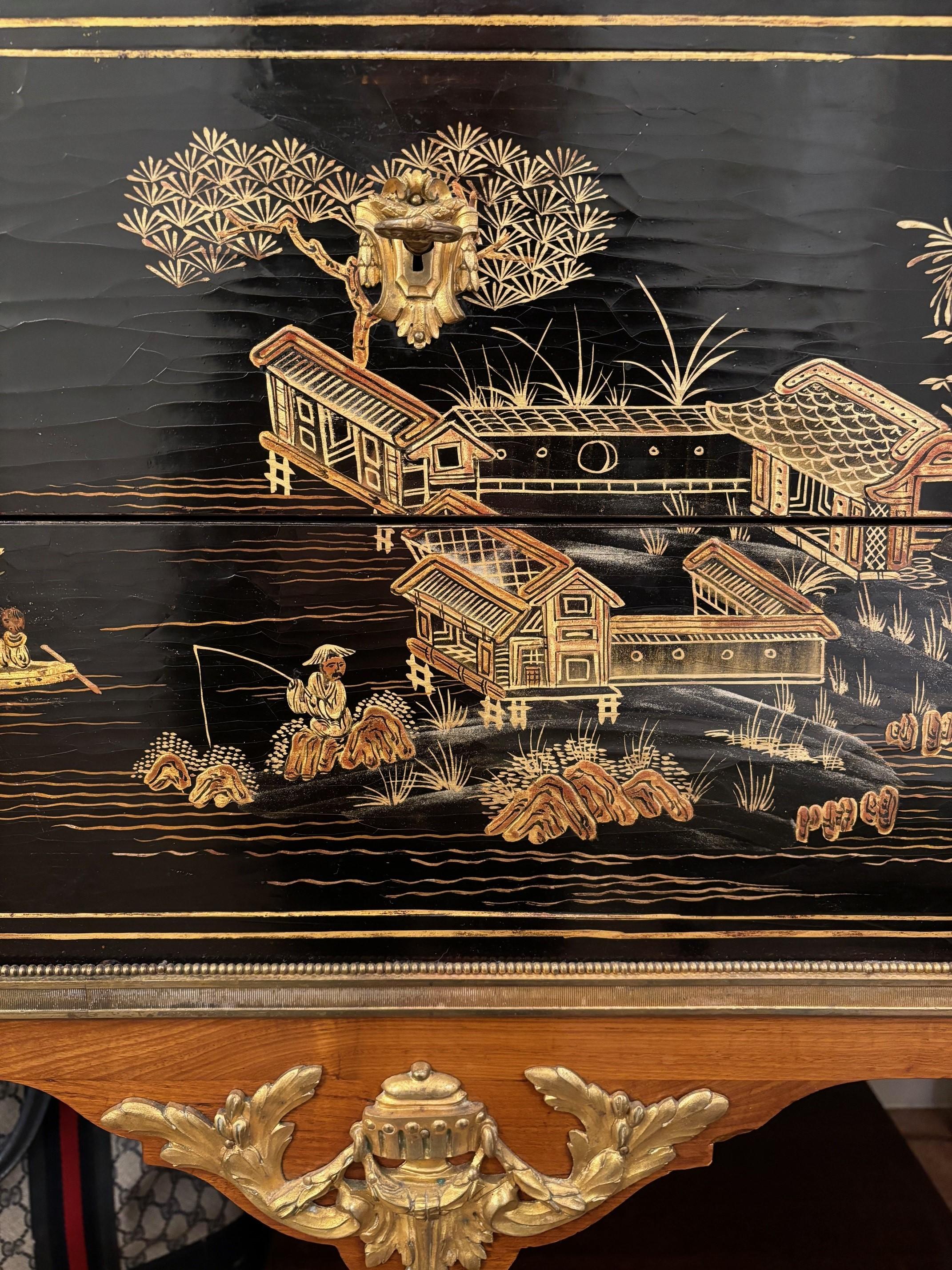 French Maison Jansen Chinoiserie Commode For Sale