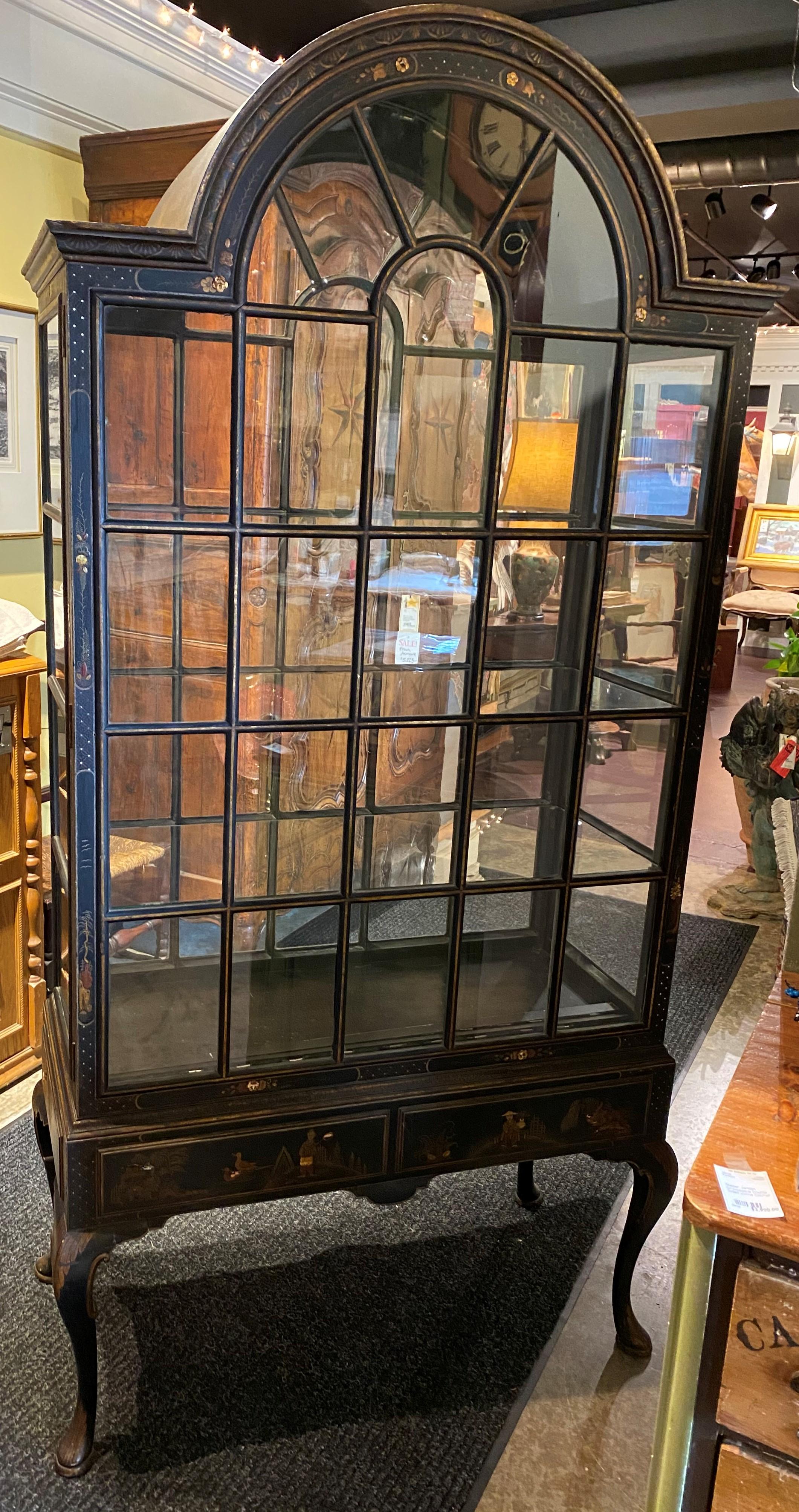 Maison Jansen Chinoiserie Double Sided Vitrine Cabinet 3