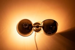 Maison Jansen. Lampe suspendue en métal chromé, années 1970.