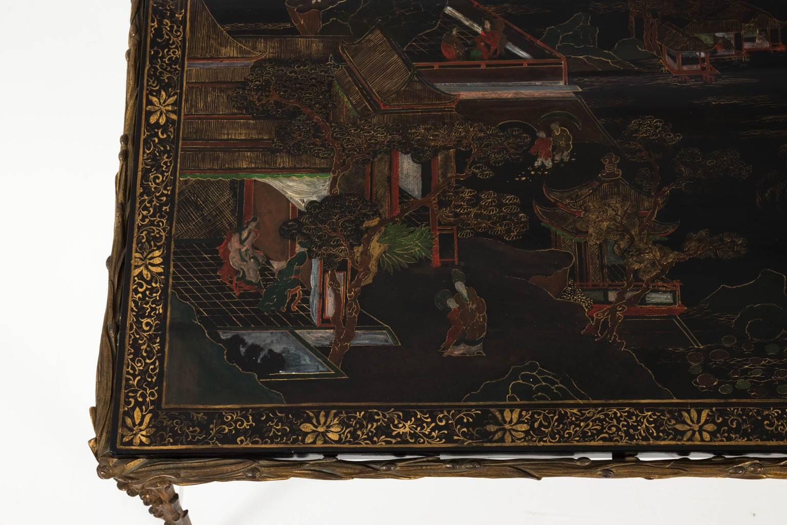 Maison Jansen Coffee Table with 18th Century Chinese Panel 3