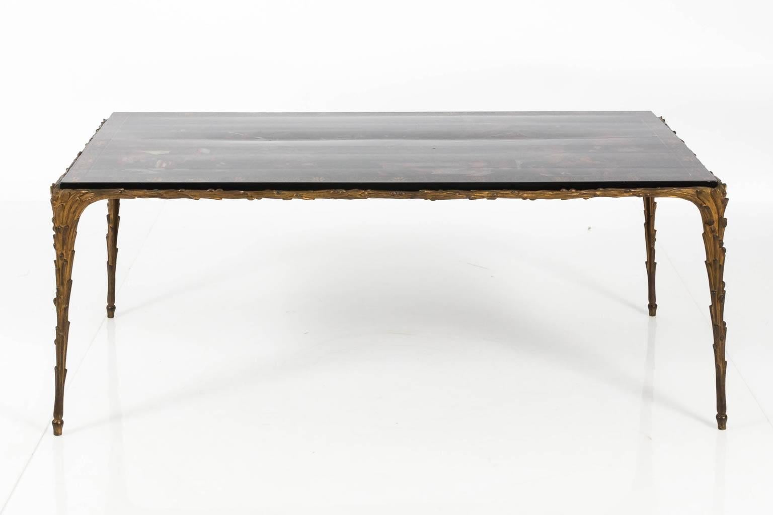 Maison Jansen Coffee Table with 18th Century Chinese Panel 1
