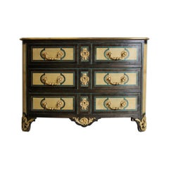 Maison Jansen Commode in "Citron" Wood with Dark Green Boxwood Inlay
