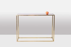 Maison Jansen. Console in gilded brass. 1970s.